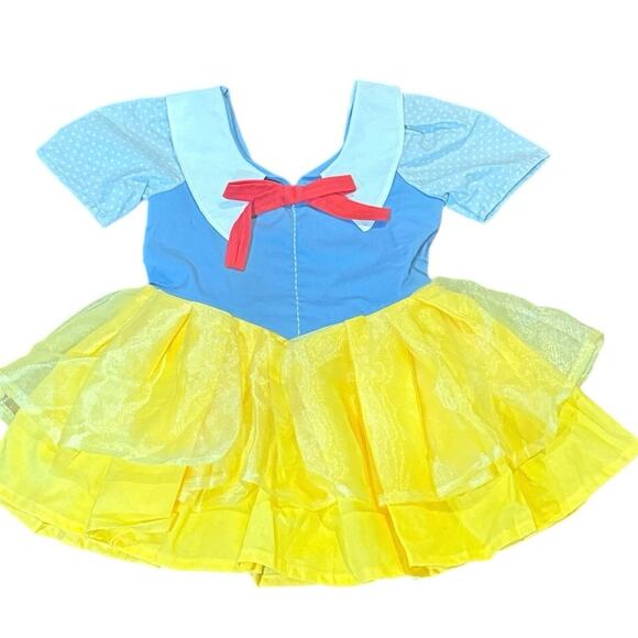 Wild Rich Kids 3/4T Snow White Dress Handmade Princess Costume Yellow Blue Red - Picture 1 of 6